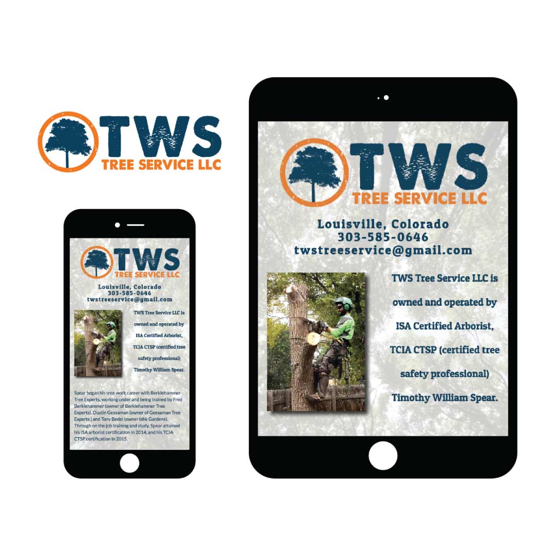 Tws Tree Service Logo and Responsive Web Design